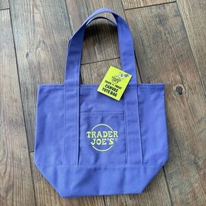 Trader Joe's Purple Trick or Treat Canvas Tote Bag